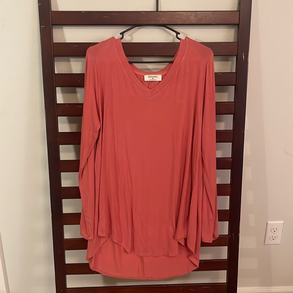 Zenana long sleeve V-neck